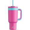 image40 oz Camo Tumbler with Handle 2in1 Straw and Sip Lid Leakproof Dishwasher Safe Insulated Stainless Steel Travel Coffee Mug Keeps Cold for 34 Hours Fits in Car Cup Holder Navy DigitalBarbie