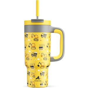image40 oz Camo Tumbler with Handle 2in1 Straw and Sip Lid Leakproof Dishwasher Safe Insulated Stainless Steel Travel Coffee Mug Keeps Cold for 34 Hours Fits in Car Cup Holder Navy DigitalDig It Up