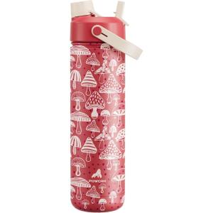 imagePOWCAN 40 oz Insulated Water Bottle with 2in1 Straw and Spout Lid Keep Cold 24H LeakProof BPAFree Double Wall Stainless Steel Water Bottle for Sports Gym Travel and School Be FreeShroom Parade