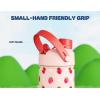 image18 oz Stainless Steel Water Bottle for kids Leakproof BPAFree Easy Carry Backpack Friendly 24H Cold Reusable Insulated Cup Durable Straw Spout Lid for Sports Adventures Camping Turbo RacerStrawberry Daisy