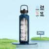 imagePOWCAN 24 oz Slim Insulated Water Bottle with Straw Leakproof Keep Cold 24H Cupholder Friendly Top Handle BPAfree Stainless Steel Water Bottle for Sport Travel School Gym Midnight BlackIndigo Blue